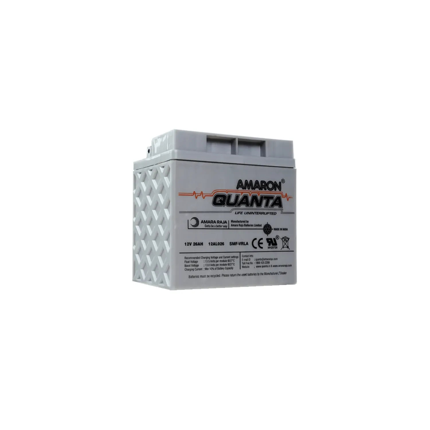 Amaron Quanta 26 Ah VRLA Battery